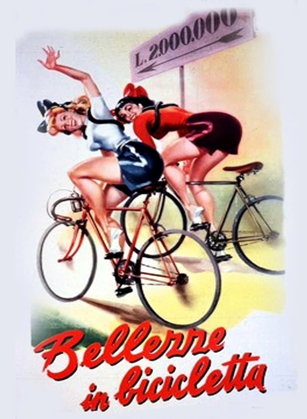 Poster Beauties on bicycles