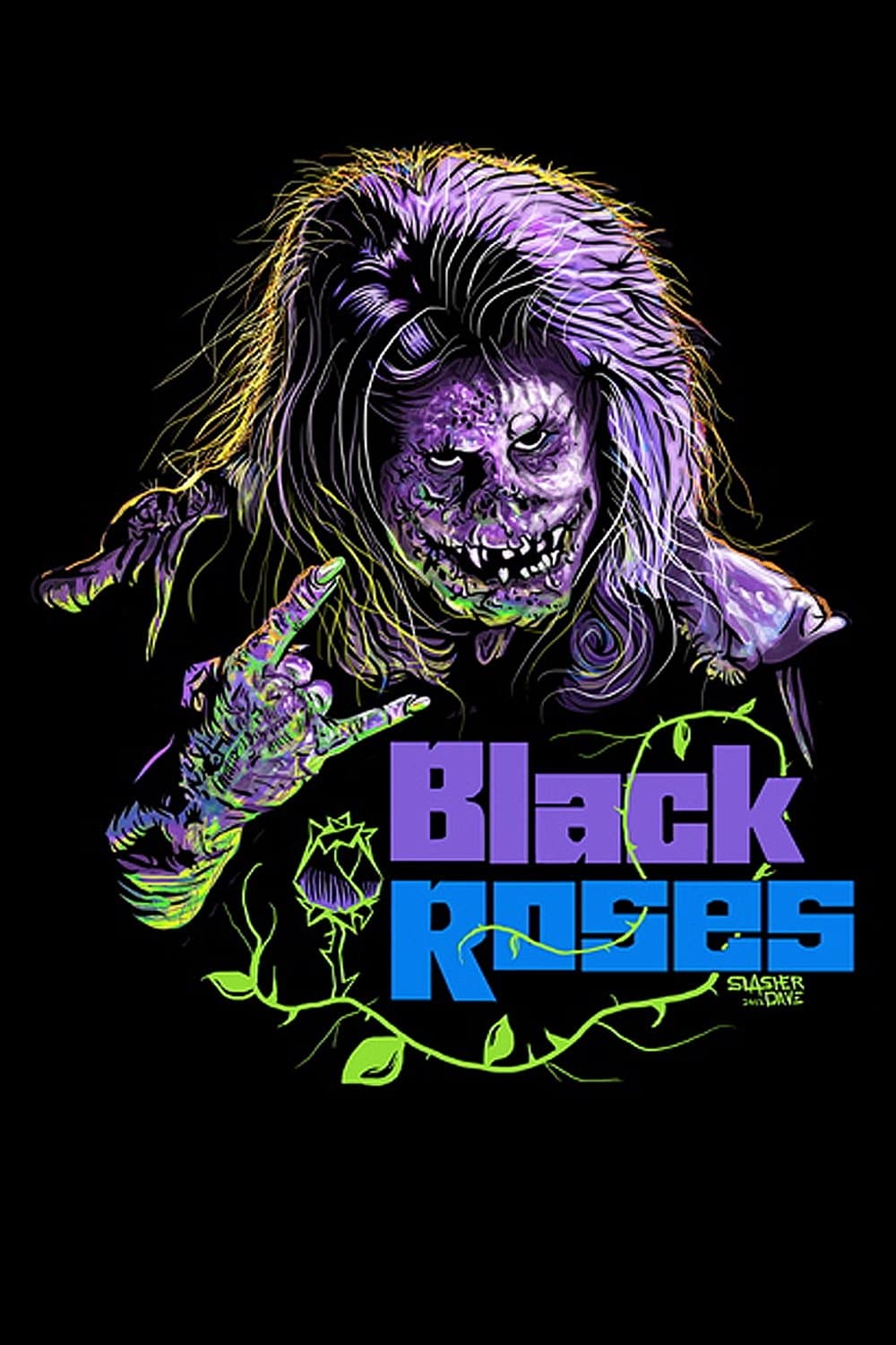 Poster Black Roses