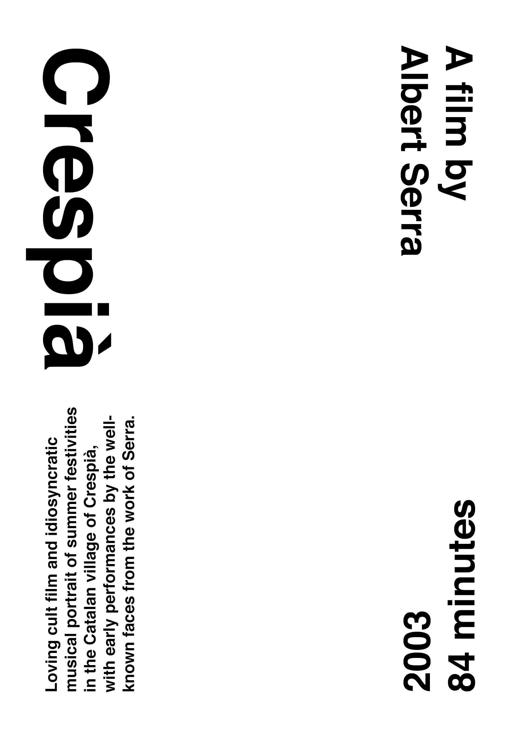 Poster Crespià, the Film not the Village