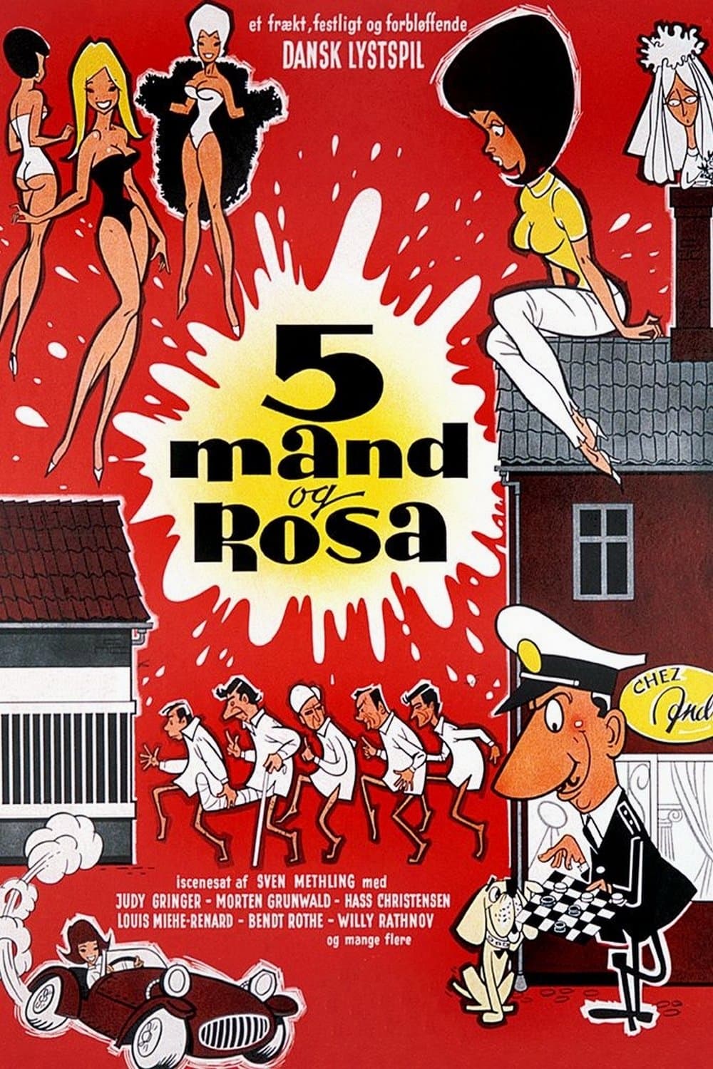 Poster Five men and Rosa