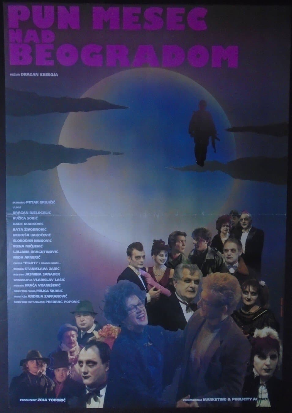 Poster Full Moon Over Belgrade