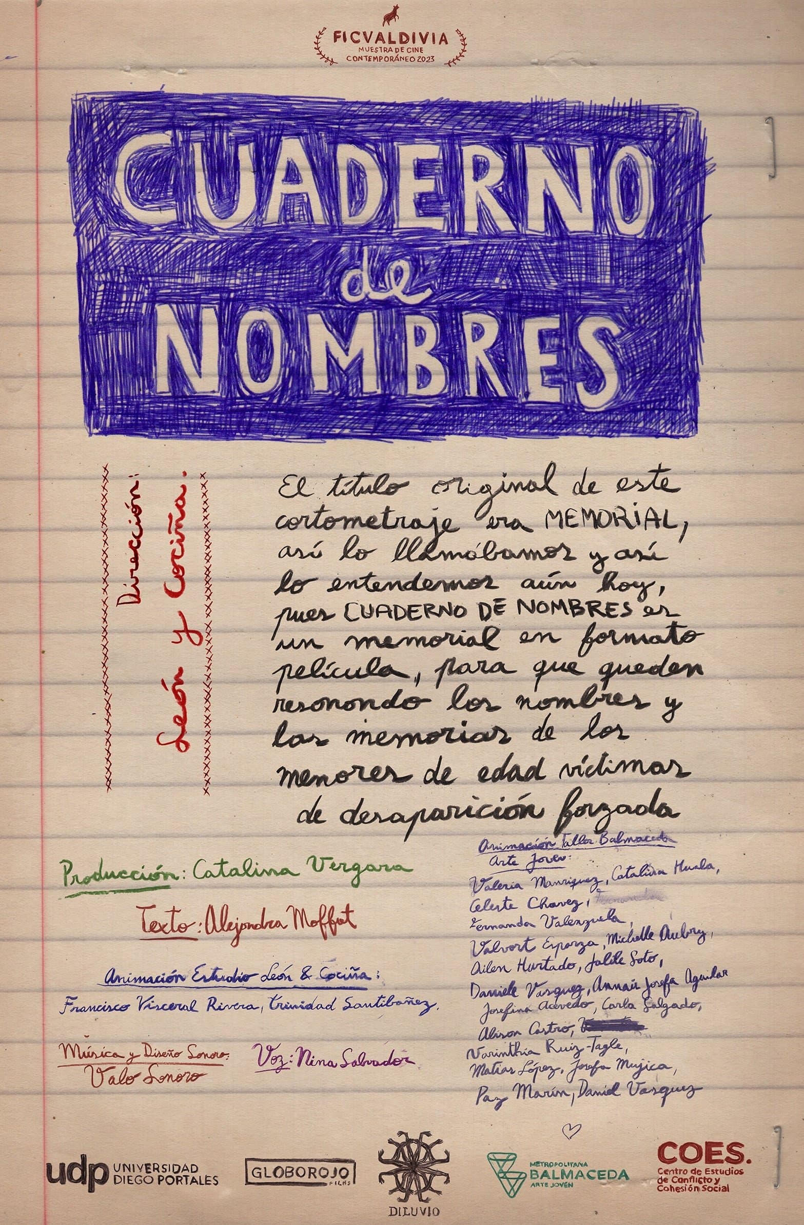 Poster Notebook of Names