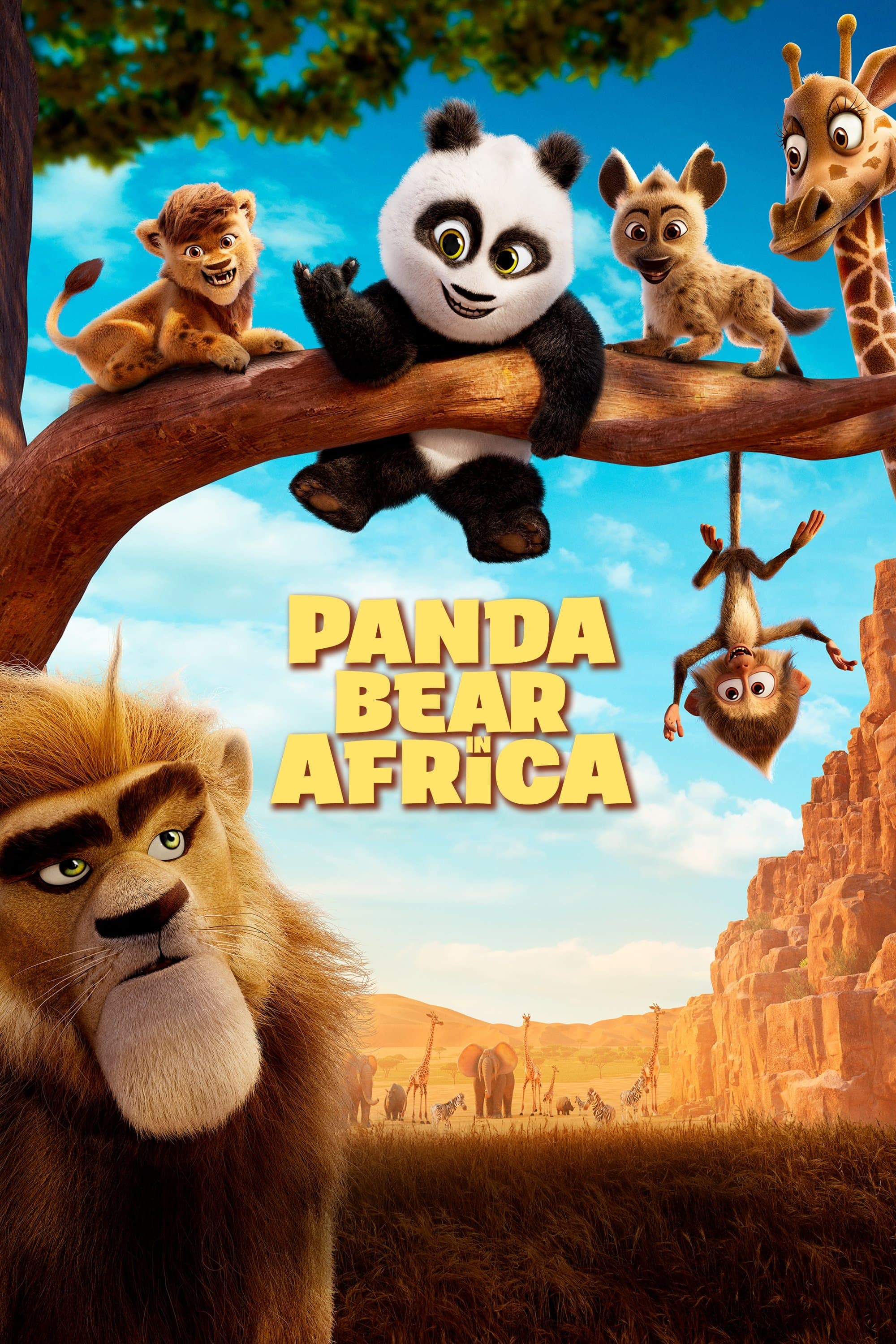 Poster Panda Bear in Africa