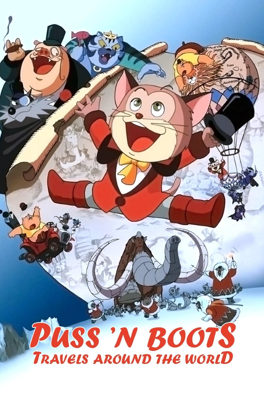 Poster Puss 'n Boots Travels Around the World