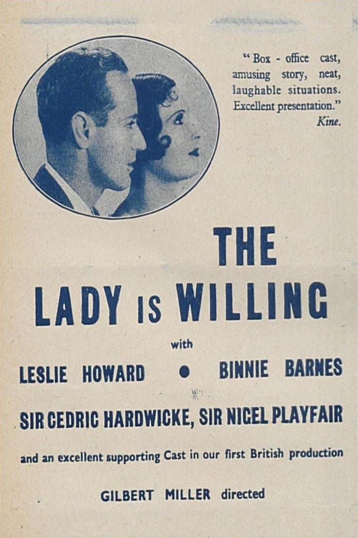 Poster The Lady Is Willing