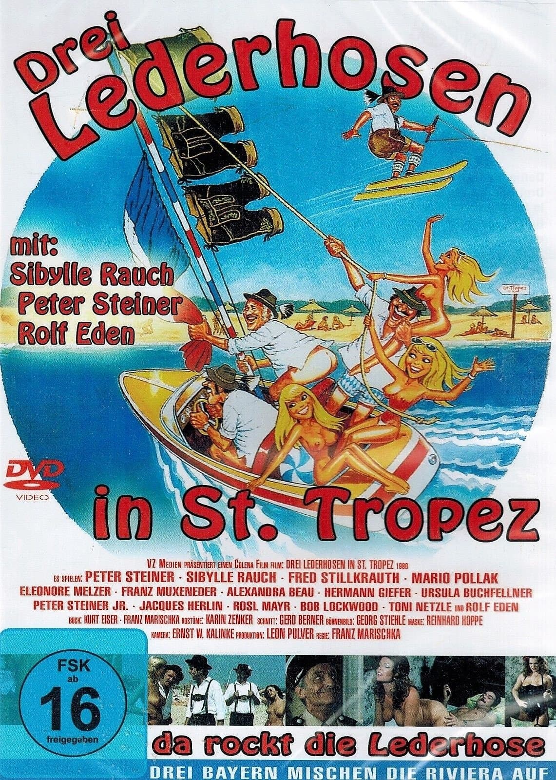 Poster Three Lederhosen in St. Tropez