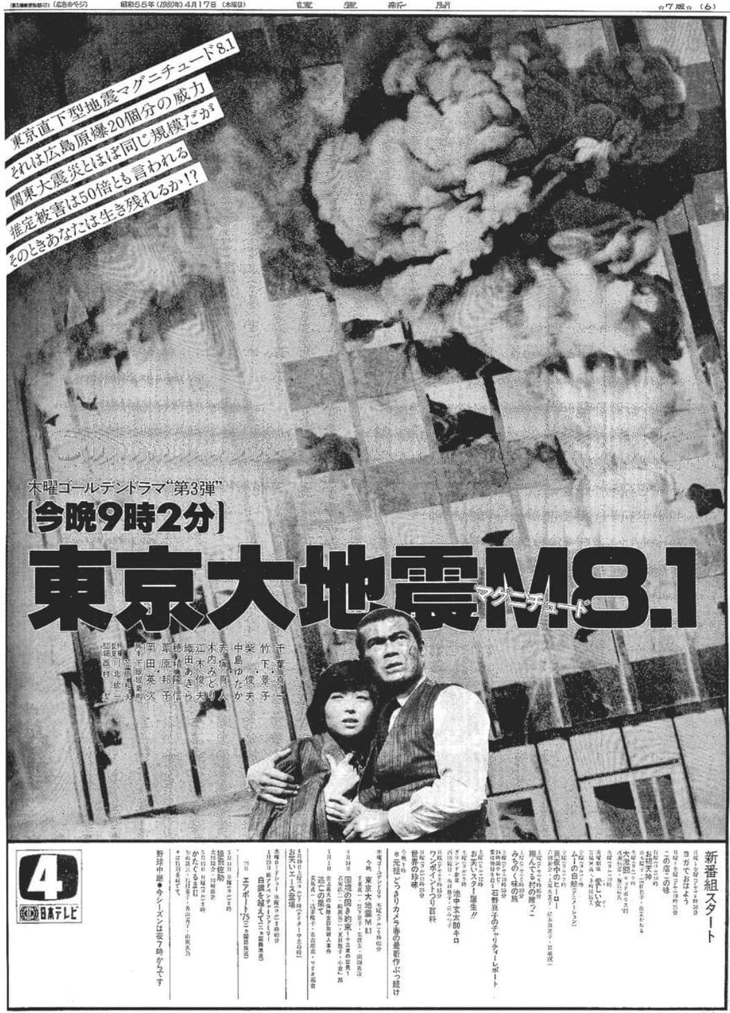 Poster Tokyo Earthquake Magnitude 8.1