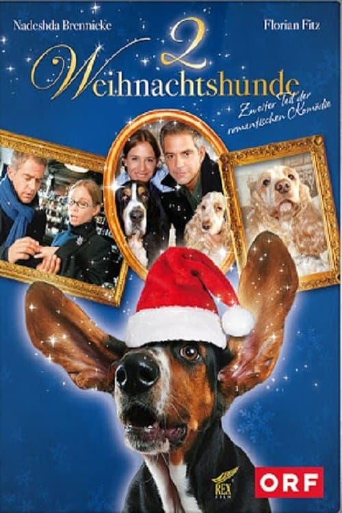 Poster Zwei Weihnachtshunde