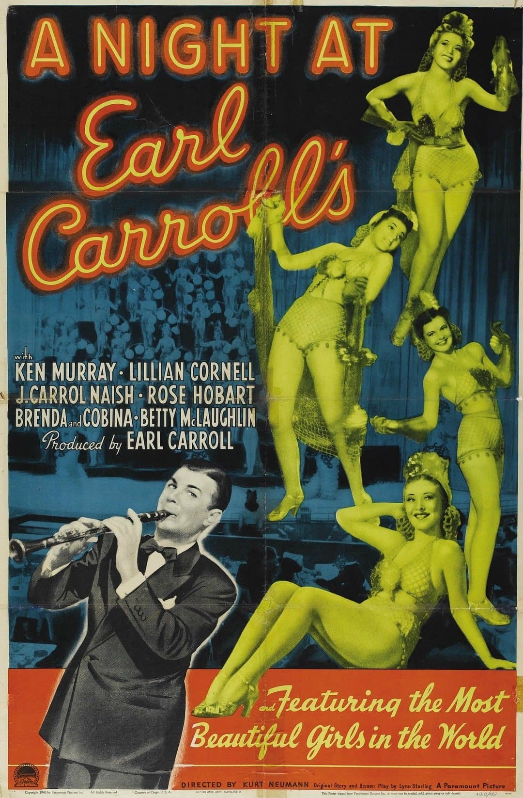 Poster A Night at Earl Carroll's