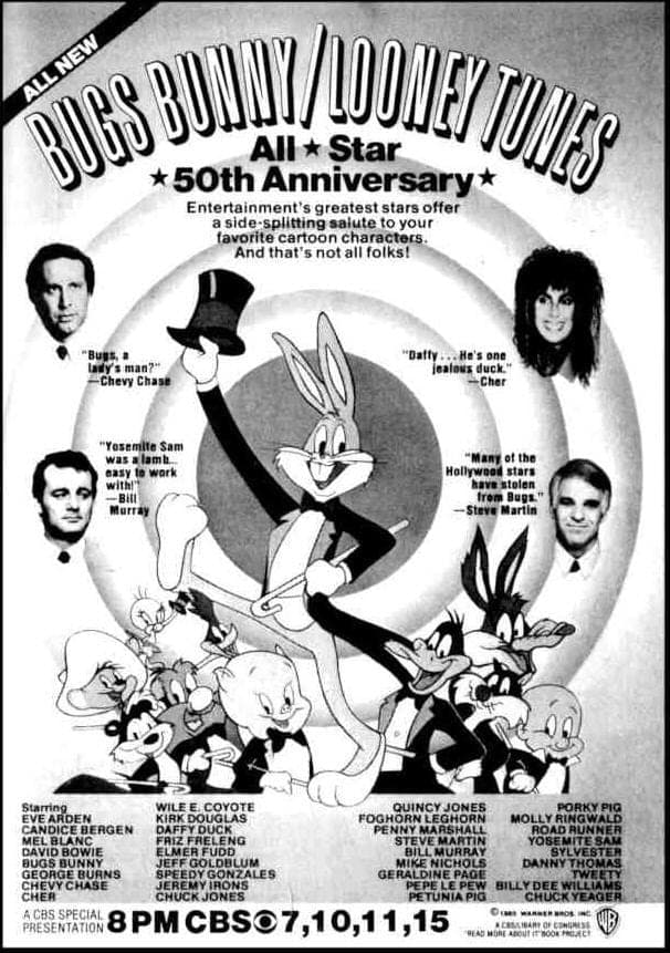Poster Bugs Bunny/Looney Tunes All-Star 50th Anniversary