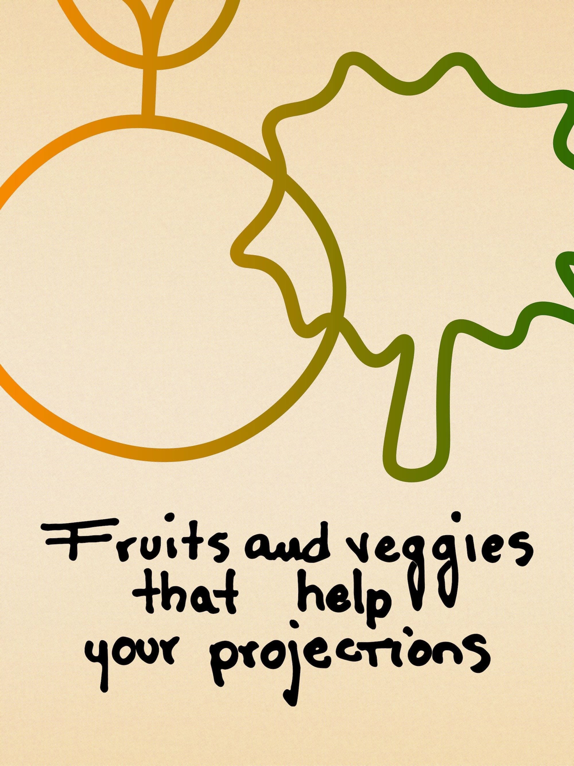Poster Fruits and Veggies That Help Your Projections