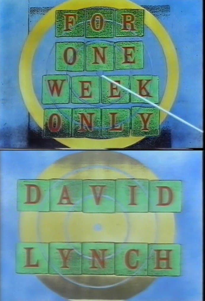 Poster Jonathan Ross Presents for One Week Only: David Lynch