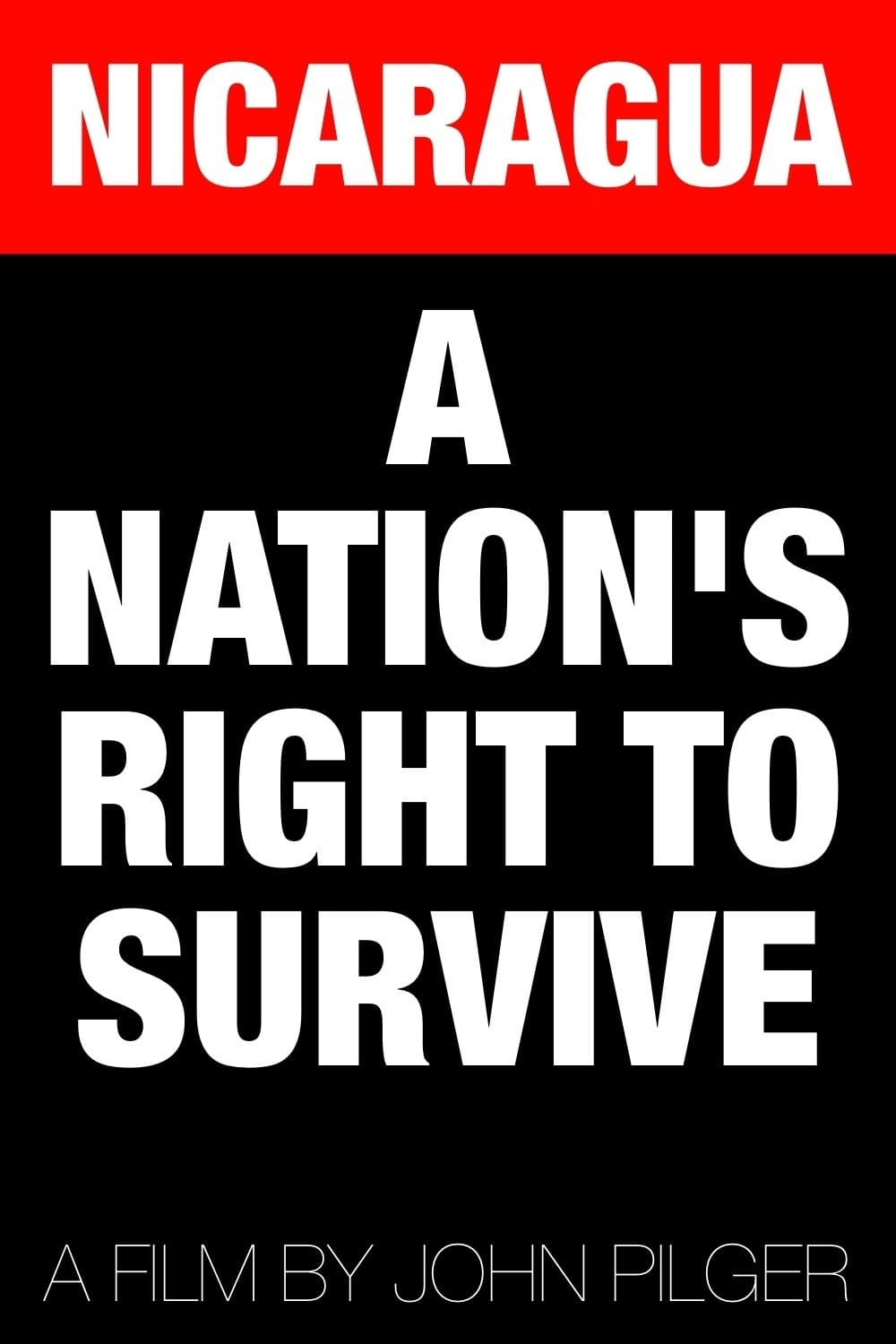 Poster Nicaragua: A Nation's Right to Survive