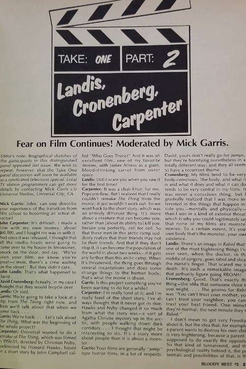 Poster Take One: Fear on Film