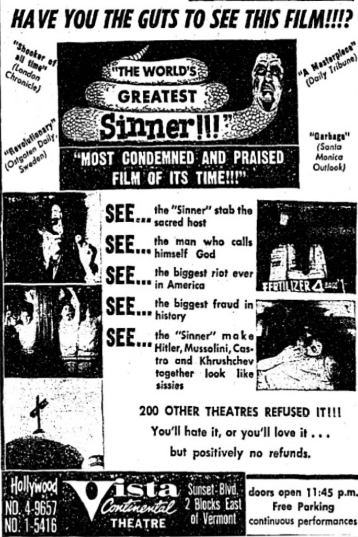 Poster The World's Greatest Sinner